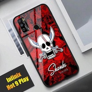 Infinix Hot 9 Play - SoftCase Glass Kaca - One Piece - S10 - Casing Hanphone - Pelindung Handphone - SoftCase Glass kaca - Infinix Hot 9 Play - Case Terbaikk!!