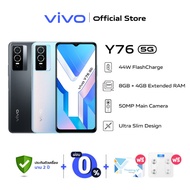 [New Arrival] vivo Y76 5G 8+128GB โทรศัพท์มือถือ วีโว่ | แบตเตอรี่ 4100 mAh หน้าจอ 6.58 นิ้ว FHD+