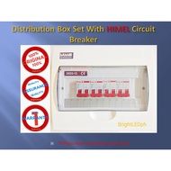 ELECTRICAL PANEL BOARD/ DISTRIBUTION BOX SET WITH 4 HIMEL CIRCUIT BREAKER