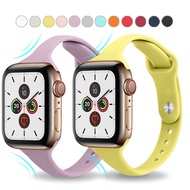 ซิลิโคนบางนิ่มสายนาฬิกาแบบสปอร์ตสำหรับApple Watch 6 5 4 3 2 1 38มิลลิเมตร42มิลลิเมตรวงยางสายรัดนาฬิกาข้อมือสำหรับApple Watch Series 5 4 40มิลลิเมตร44มิลลิเมตร