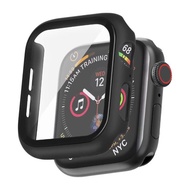 【IN7】Apple Watch手錶防摔電鍍保護殼 PC+鋼化膜 保護套40mm(四角包覆 抗震防摔)
