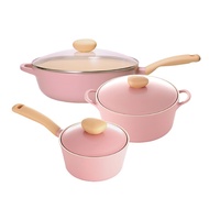 【NEOFLAM】韓國鍋具 RETRO水晶公主鍋具組(粉紅、粉藍)_快點購