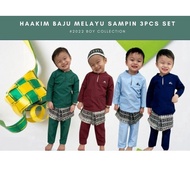 Baju Raya Boy Haakim Baju Melayu With Samping CottonAge 2-8Y Bayi Baju Raya Baby Boy Traditional Kurta Budak Lelaki Baju