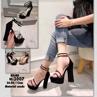 ks.3007 High heels terbaru material suede 13cm/ heels Reline 13cm
