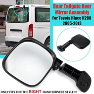 Black Tailgate Door Mirror Mounting Car Exterior Parts For Toyota Hiace H200 2005-2013 For Rhd Drivers