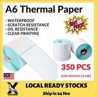 【A6 THERMAL PRINTING PAPER 】Thermal Sticker/Paper A6 - 350 Pcs (100x150mm/10x15cm/4'x6'), 热敏贴纸, Kertas Thermal A6