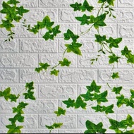 KUKE Wallpaper 3D Brickfoam Bata Putih / Wallpaper 3D Model Motif Bata Putih / Stiker Dinding