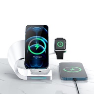 ION - ion MagSafe 4合1 28W總輸出磁吸無線快速充電座, 專用於iPhone 13/12 系列手機, Apple Watch, Airpods 2/Pro, Android 支援Qi無線充電手機/耳機 (白色)