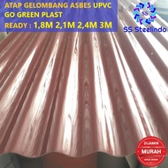atap gelombang asbes upvc go green plast (18m 21m 24m 3m) - 2.4 m