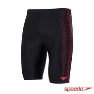 【SPEEDO】男 運動及膝泳褲 Placement ECO(黑/紅)