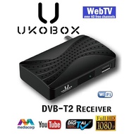 UKOBOX DVB-T2 Receiver / Legal Digital TV Tuner + Antenna + WIFI / WebTV