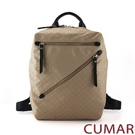 CUMAR 點點拼布防潑水後背包-卡其