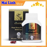 Vitatree Mega Sheep Placenta Placenta Placenta 80000 Max Restores Skin Elasticity And Condition Box Of 60 Tablets