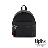 【KIPLING】質感黑造型簡約後背包-REPOSA