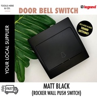 Mallia by Legrand (Matt Black) Rocker Wall Push Switch For HDB BTO Condo Wired Door Bell - LG282040