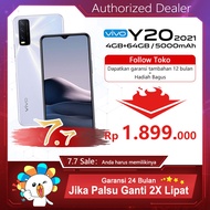 【hp vivo terbaru 2021 promo murah】 Y20 2021 RAM 4GB + 64GB VIVO Y12s 3GB+32GB 5000mAh Side Fingerprint Elegant Glass Look Design Ultra Fast Side Fingerprint Clear AI Triple Macro CameraGaransi Resmi vivo Indonesia 100% Ori COD