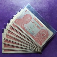 uang kuno 1 rupiah sudirman sudirman 1968