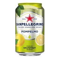 San Pellegrino 聖沛黎洛 氣泡水果飲料 葡萄柚口味 330毫升 X 24罐
