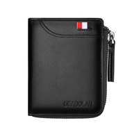Wallet Men Men's wallet middle length vertical men's Zipper Wallet driver's license card bag men's wallet WMOG