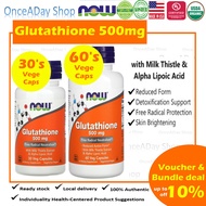 (ready stock) Now Foods, Glutathione, 500 mg, 120/60/30 Veg Capsules