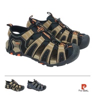 【pierre cardin 皮爾卡登】護趾涼鞋-咖