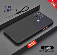 OPPO A15 - Acrylic case OPPO A15 silikon case 2 tone doft with oil casing bumper CASE MATTE FREE STRAP TALI HP