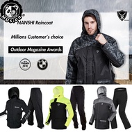 ✧Nanshi Rewarded Multi-color Raincoat Camouflage Raincoat Sport Motorcycle Rain Suit Downpour Rainproof For Motorcyclist