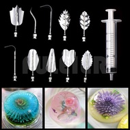 11pcs/set 3D Jelly Flower Art Tools Russian Tulip Nozzles Gelatin Art Tool Jello Gurbias Nozzles Pas