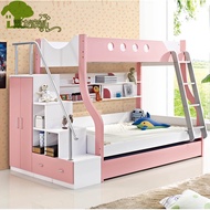 Double Bed Upper and Lower Bunk Bed Height-Adjustable Bed Bunk Bed Bunk Bed Children's Bed Bunk Bed 