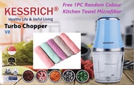 Kessrich Turbo Chopper Free extra Glass  and Blade Plus Free 1PC Kitchen Towel Microfiber