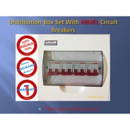 (IN STOCK)🔥ELECTRICAL PANEL BOARD/ DISTRIBUTION BOX SET WITH 4 HIMEL CIRCUIT BREAKER