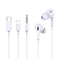 หูฟังเอียร์บัดแบบมีสายของแท้,หูฟังอินเอียร์ตัดเสียงรบกวนใช้ได้กับ iPhone 12/12 Pro Max/ 11 /Xs/xs Max/xr/x/ 8 Plus/ 7 Plus