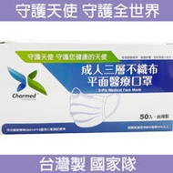 【BFE值達99%以上!! 台灣製 國家隊】x1盒組 台灣製 守護天使 成人 撞色 平面醫療級口罩 哈密瓜 薰衣草 任選(50片/盒)