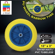 J MALL Heavy Duty Wheel Barrow tyre / Tayar kereta sorong RIM PVC (Tayar Hidup / Tayar Mati) - 13" x 3"
