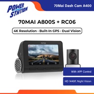 70mai A800S Dual-vision 4K Dash Cam Built in GPS Night Vision ADAS+rc06 rear cam