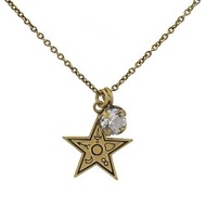 【Dior 迪奧】限量款水鑽星星吊飾造型復古時尚項鍊(金)