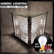 300mm Modern Crystal Outdoor Pillar Light Lampu Pagar E27 Outdoor Gate Light Outdoor Lighting Lampu Tiang Pagar Optional With Bulb or Without Bulb (6747-300)