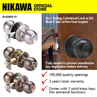 NIKAWA Cylindrical Lock 3871 Round Knob Room Door Lock, HDB lock, BTO lock, Office lock