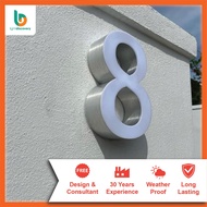 3D Lighted House Number / House Signange/ Rumah Number/ house number plate/ house number design