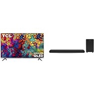 TCL 55-inch 6-Series 4K UHD Dolby Vision HDR QLED Roku Smart TV - 55R635, 2021 Model, Black with TCL Alto 8 Plus 3.1.2 Channel Dolby Atmos Sound Bar