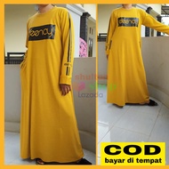 gamis strip samping diana denim