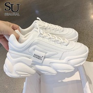 A beautiful and new woman's shoes Sneaker Korean Rubber Shoes for Women Thick bottom White Shoes 2021