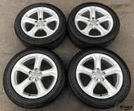 二手中古輪胎鋁圈 奧迪 AUDI 原廠 17吋 5孔112 銀 (含胎) 米其林 225/50-17 A4 A5 B5