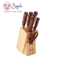 BUFFALO - 7件套裝電木柄中式廚師刀連橡木陳列架 (598048N)