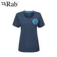 【RAB】Stance 3 Peaks Tee 透氣短袖有機棉T恤 女款 深墨藍 #QCB62