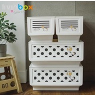 【livinbox 樹德】Hello Kitty聯名大嘴鳥收納箱組 4入1組(KITTY/可堆疊/玩具收納/衣物收納)