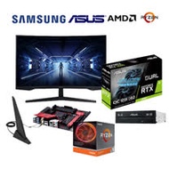 【華碩3060組合】華碩 DUAL-RTX3060-O12G+C32G55+鋼彈B550M-ZAKU (WI-FI)+AMD 3800X+24X燒錄器