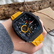 [Original] Expedition E6782MARIPBAYL Automatic Power Reserve Men's Watch with Titanium Case / Carbon Bezel Ring and Yellow FKM Rubber Strap Official Warranty