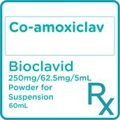 BIOCLAVID Co-Amoxiclav 250 mg/62.5 mg/5 mL Powder For Oral Suspension 60 mL [PRESCRIPTION REQUIRED]