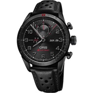 Oris Audi Sport 鈦限量賽車聯名計時腕錶-黑/44mm